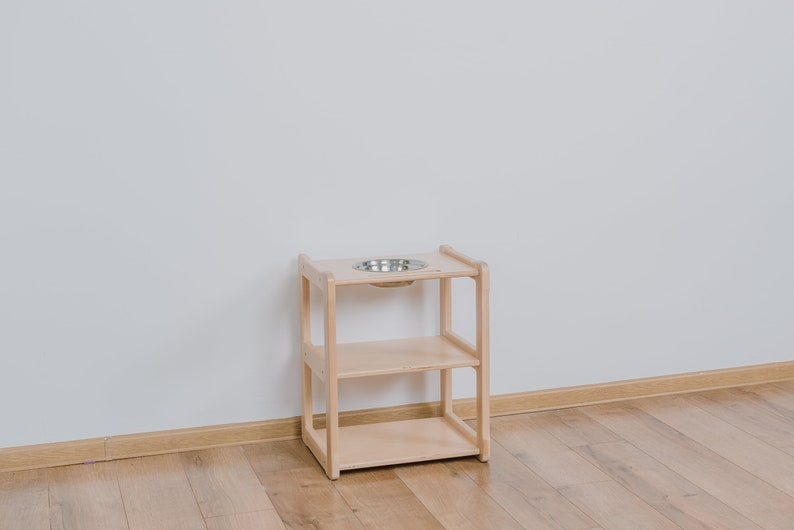 Montessori Wooden Child Washbasin with Mirror