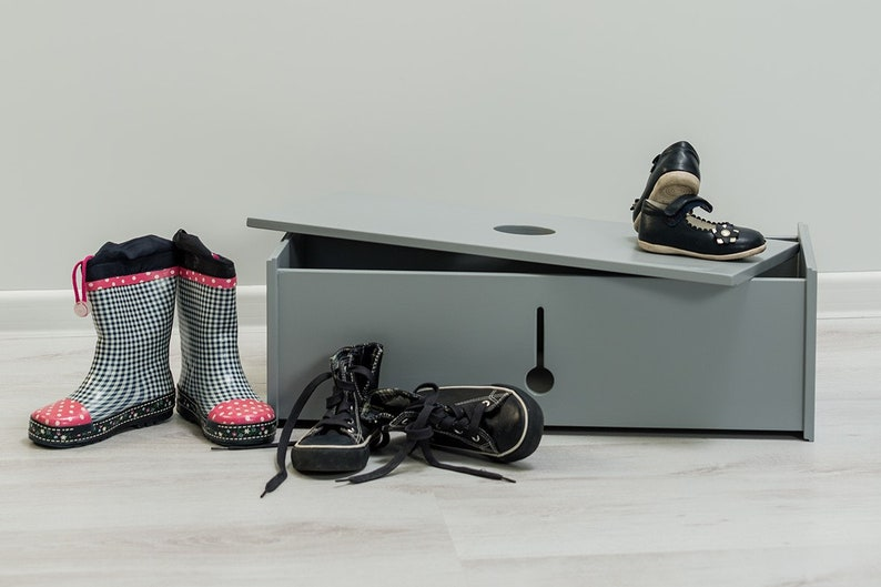 Montessori Wooden Bench & Storage Box Set