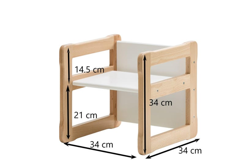 Montessori Wooden Desk & 2 Chair Set