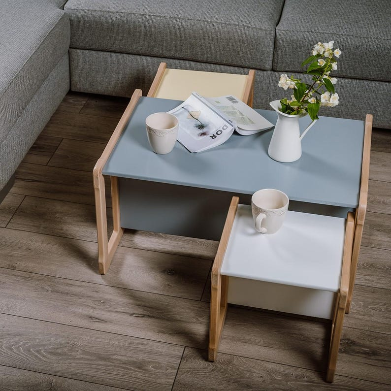 Montessori Wooden Desk & 2 Chair Set