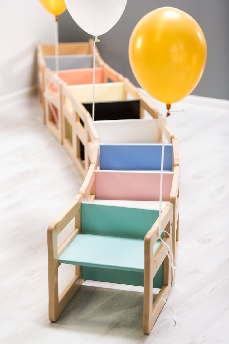Montessori Multifunctional Wooden Chair