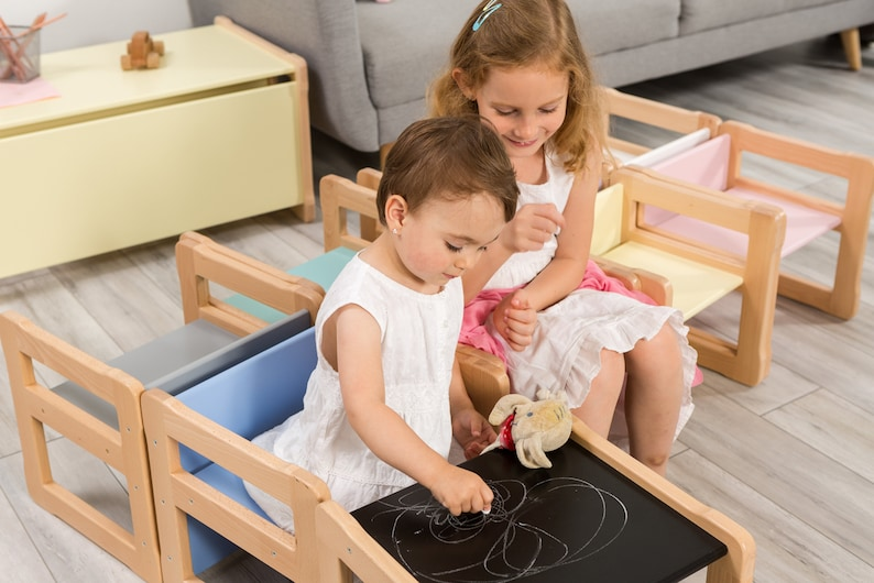 Montessori Multifunctional Wooden Chair