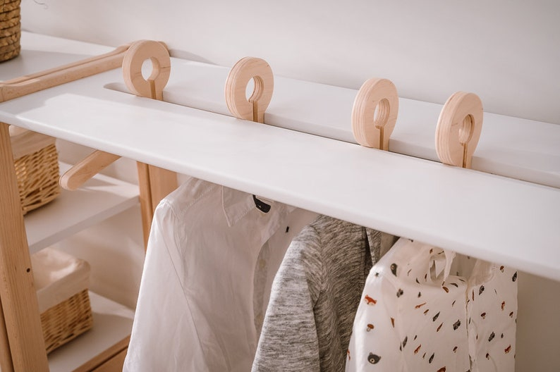 Montessori Kids Open Wardrobe with Shelf